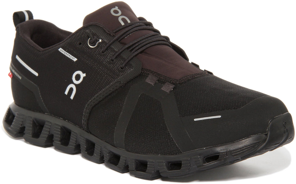 On Running Cloud 5 Waterproof In All Black For Men