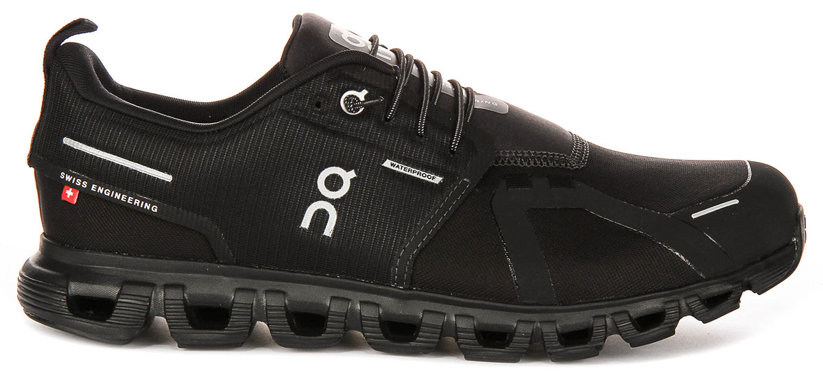 On Running Cloud 6 Waterproof In All Black For Men