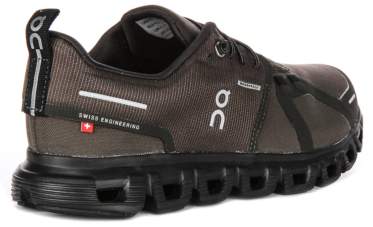 On Running Cloud 6 Waterproof In Black Charcoal For Men