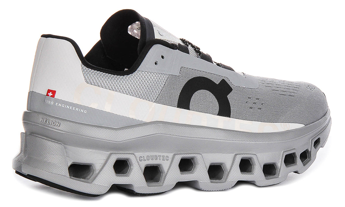 On Running Cloudmonster In Grey Black For Men