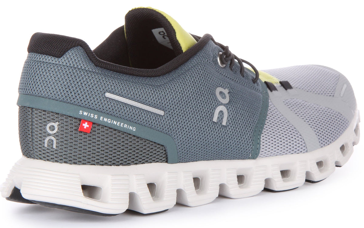 On Running Cloud 5 In Grey Lime For Men