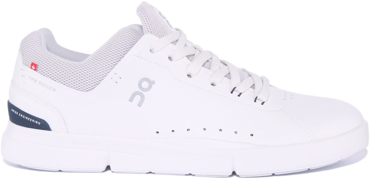 On Running The Roger Advantage In White Navy For Men